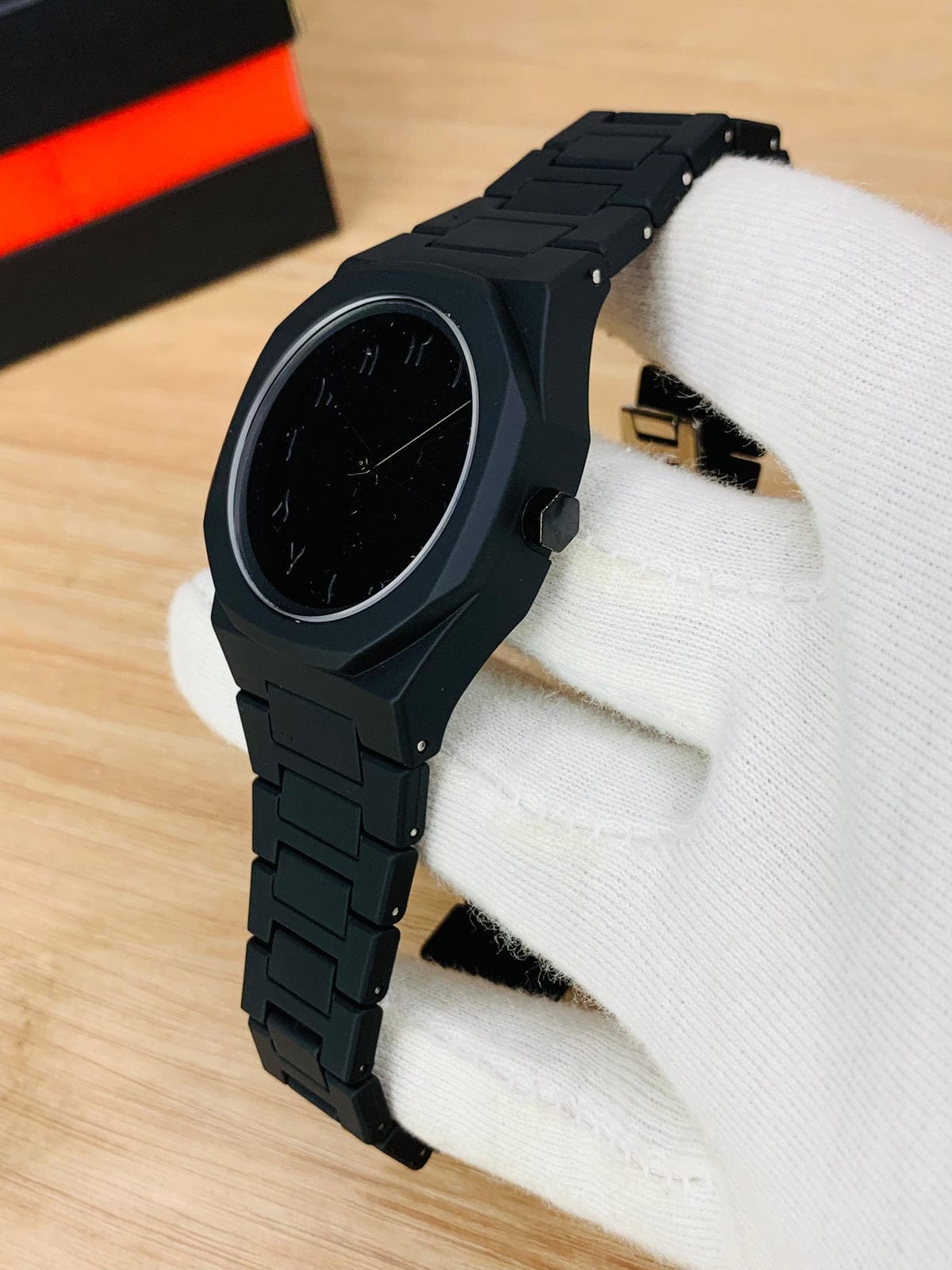 Arabic Dial Black Aura Watch