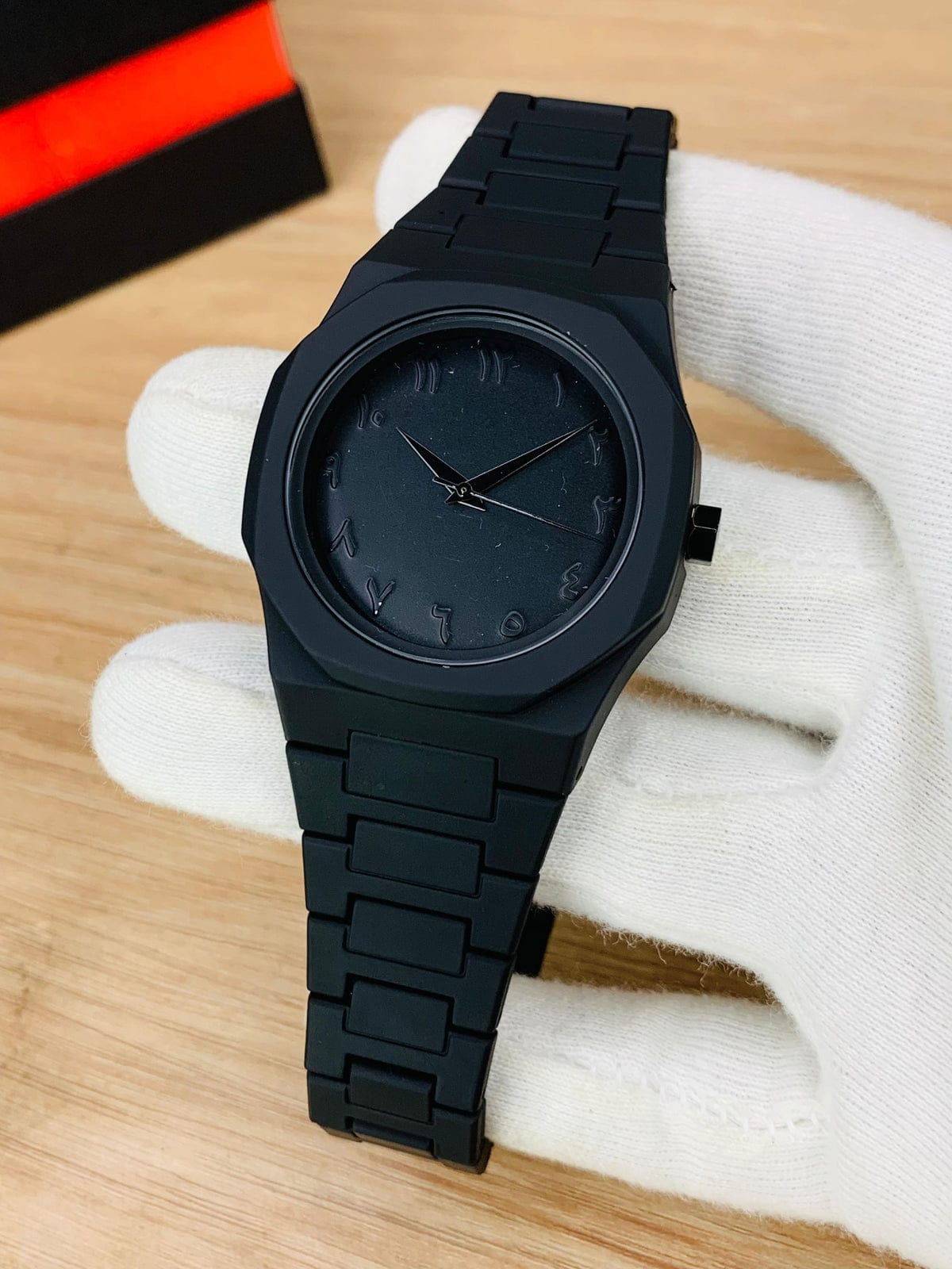 Arabic Dial Black Aura Watch